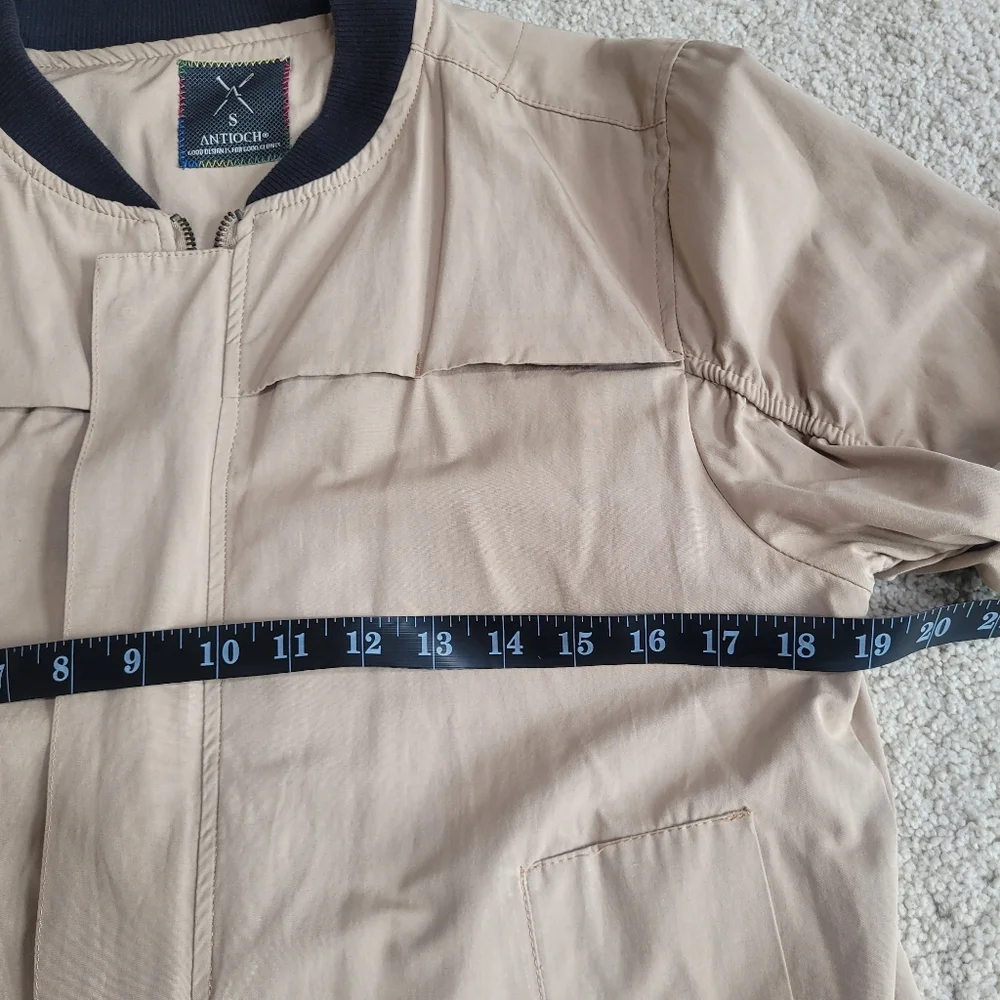 *NWOT* Antioch Ruched Sleeve Bomber Jacket Streetwear Lightweight Coat Sz S - Picture 5 of 9
